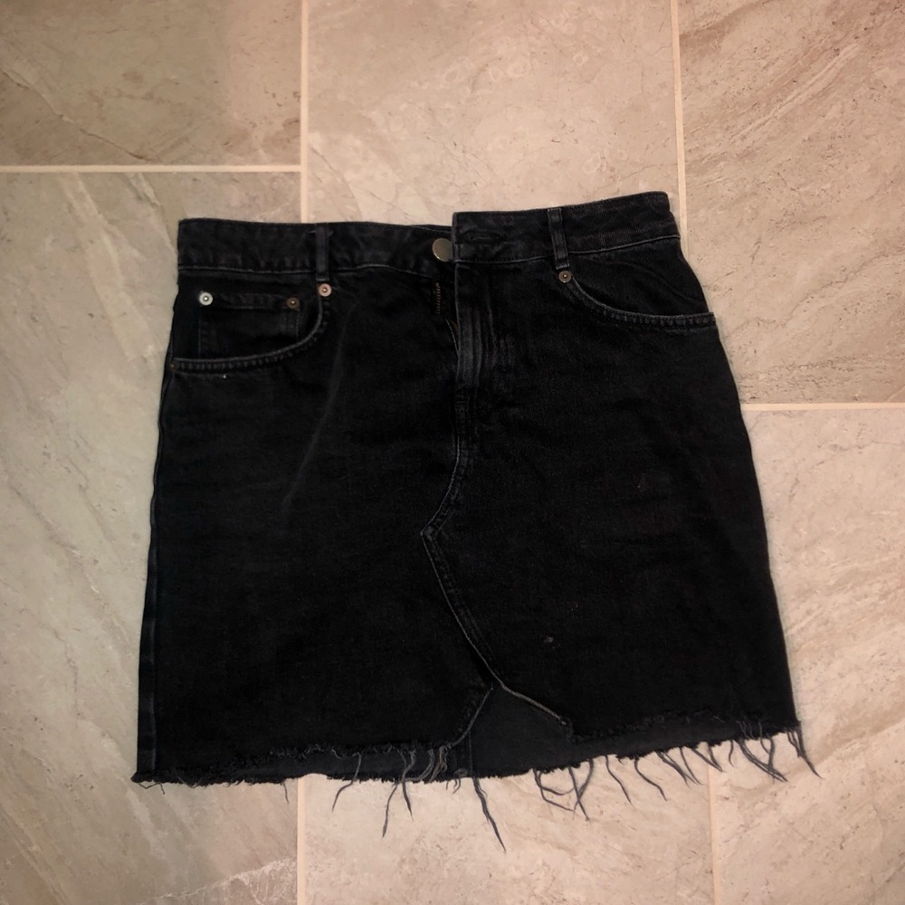 ASOS black denim skirt
